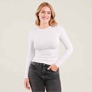 Nuuds Slinky Rib T-Shirt - white Size Small